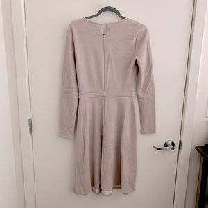 BCBG long sleeve beige/blush dress